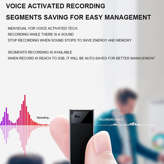 Cutech Small Voice Recorder with 365 Days Standby, 16 Days Recording Storage Capacity, Long Battery Life Audio Recorder with Inbuilt 32GB