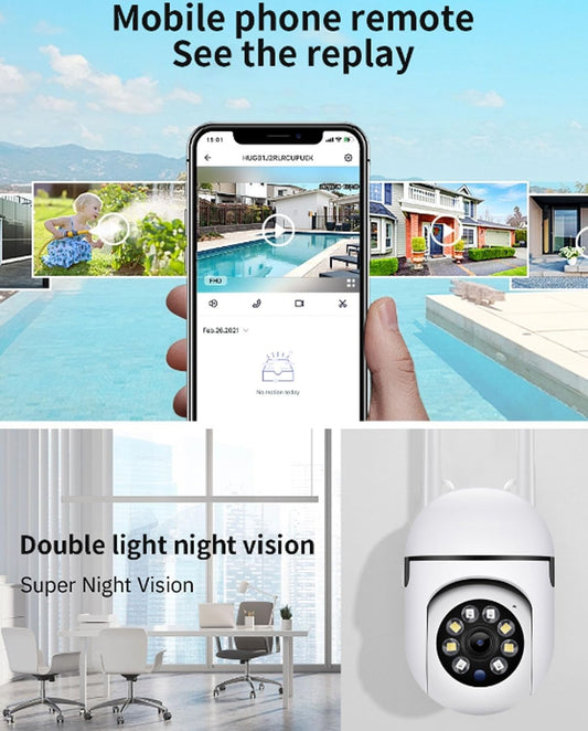 Cutech 4MP WiFi Mini PTZ Home Security Camera | Full HD 1080P & 360°, Night Vision, Motion Alerts, Two-Way Audio, Mobile App Wireless CCTV for Home Outdoor & Weather Resistant