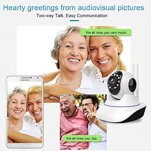 Cutech Pro HD 1080P Night Vision Wireless WiFi IP Camera with 2 Way Audio | Upto 64 GB SD Card Support CCTV Camera for Indoor Security Camera