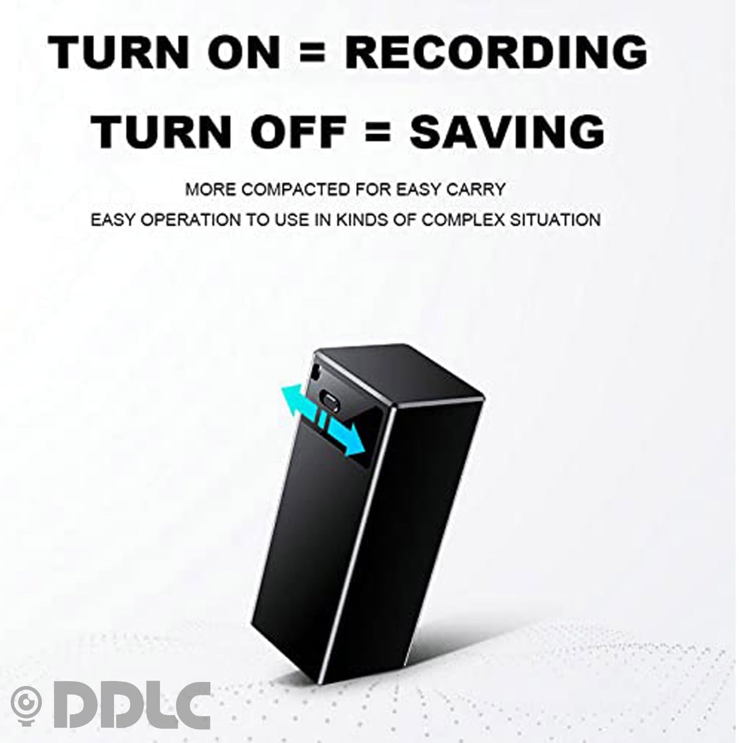 Cutech Small Voice Recorder with 365 Days Standby, 16 Days Recording Storage Capacity, Long Battery Life Audio Recorder with Inbuilt 32GB