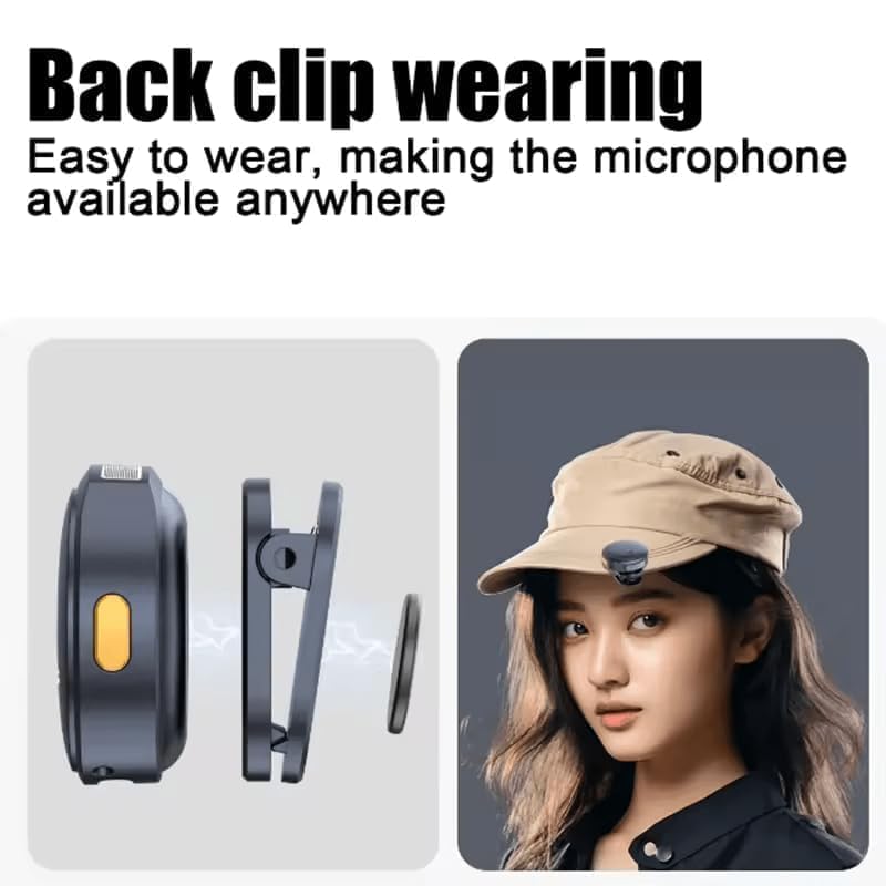 Cuetch Dual Wireless Lavalier Microphone for Android & iPhone | Noise Cancellation | Plug & Play | Mini Clip Mic for Video Recording | Vlogging & Live Streaming with Charging Case (EQ08)