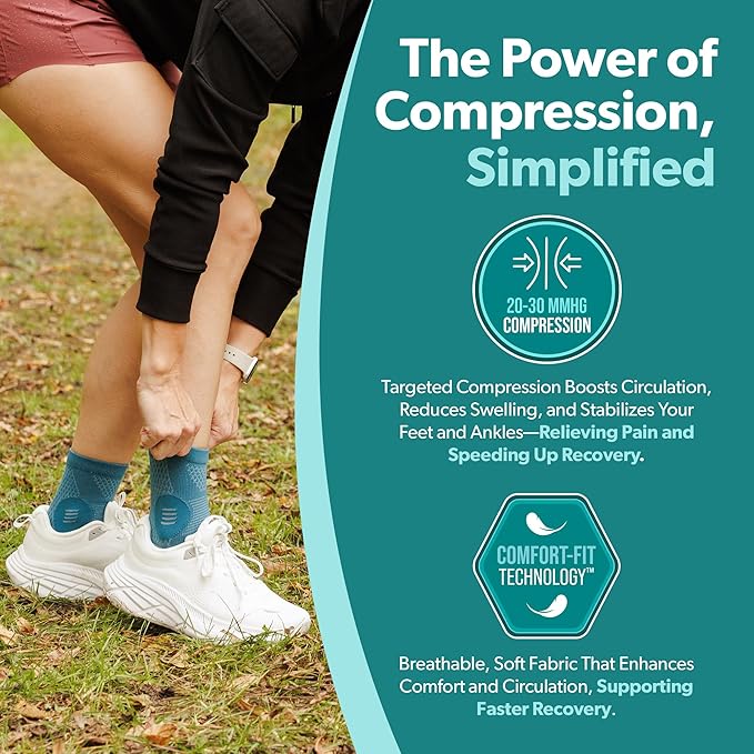 Cutech  Neuropathy Socks for Women and Men - Toeless Compression Foot Neuropathy Socks, Peripheral Neuropathy Socks, Diabetic Neuropathy Socks, Arthritis Socks (M - Gray)