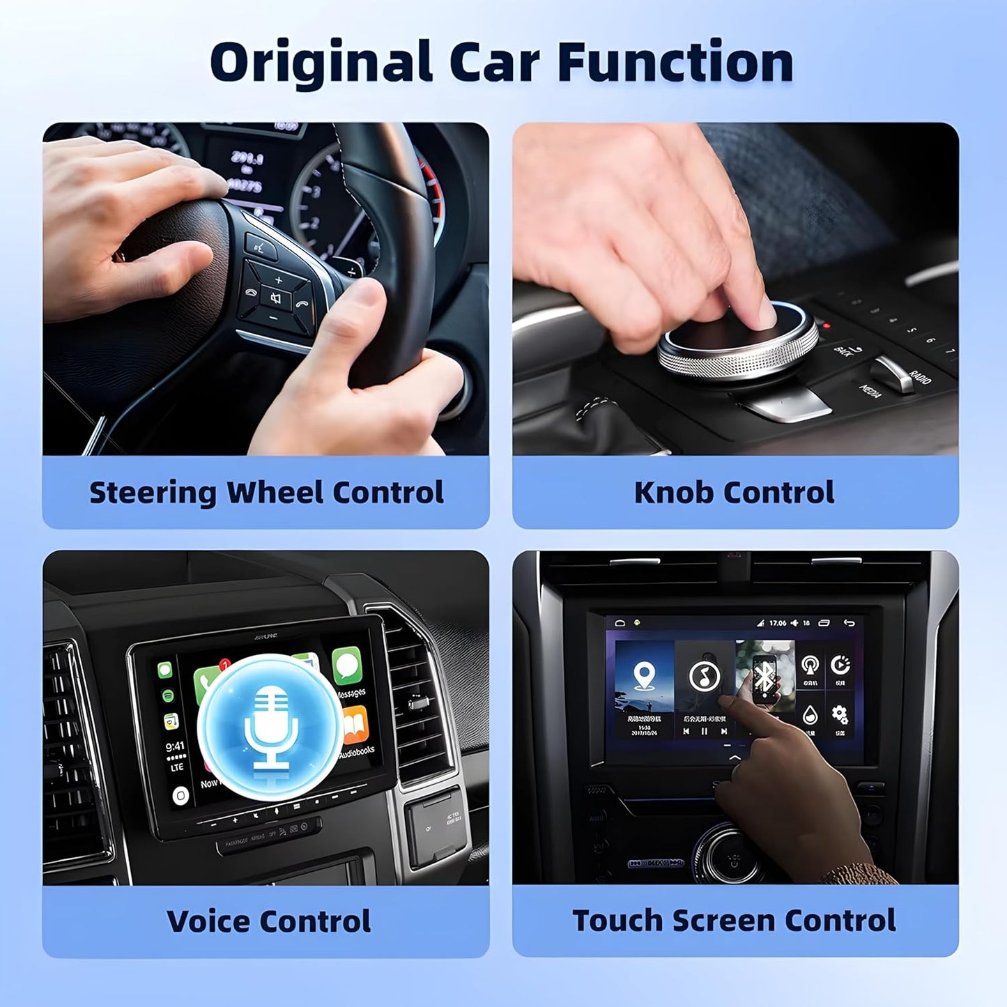 Cuetch 2-in-1 Wireless Apple CarPlay & Android Auto Adapter | BT 5.2 Connection No Delay Stable Connection| Converts Wired Android Auto/CarPlay to Wireless in Company Fitted System Post 2018 Cars