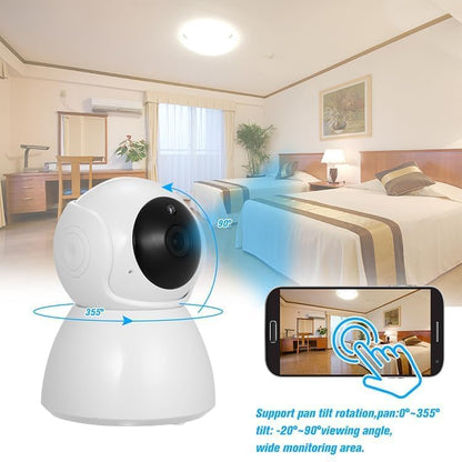 Cutech WI-FI Full HD 1080P Wireless 360° Rotate CCTV Smart Security Camera, Watch Live Streaming, Light Vision Function Motion Sensor Alarm Detector 2 Way Audio & Video