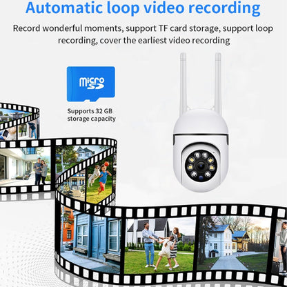 Cutech 4MP WiFi Mini PTZ Home Security Camera | Full HD 1080P & 360°, Night Vision, Motion Alerts, Two-Way Audio, Mobile App Wireless CCTV for Home Outdoor & Weather Resistant