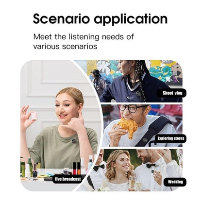 Cuetch Dual Wireless Lavalier Microphone for Android & iPhone | Noise Cancellation | Plug & Play | Mini Clip Mic for Video Recording | Vlogging & Live Streaming with Charging Case (EQ08)