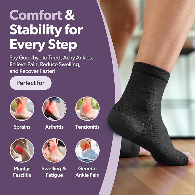 Cutech  Neuropathy Socks for Women and Men - Toeless Compression Foot Neuropathy Socks, Peripheral Neuropathy Socks, Diabetic Neuropathy Socks, Arthritis Socks (M - Gray)