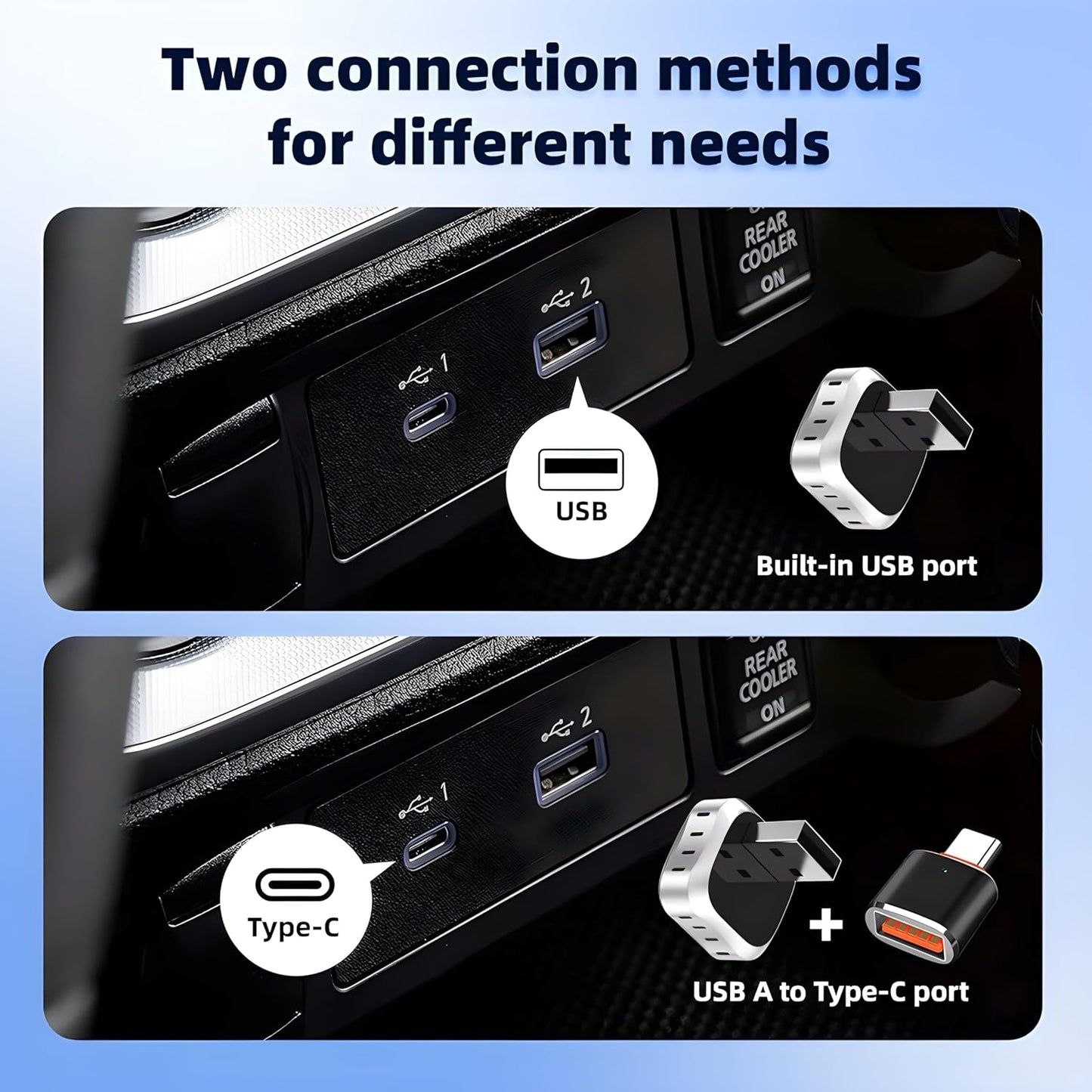 Cuetch 2-in-1 Wireless Apple CarPlay & Android Auto Adapter | BT 5.2 Connection No Delay Stable Connection| Converts Wired Android Auto/CarPlay to Wireless in Company Fitted System Post 2018 Cars