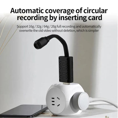 Cutech Full HD 1080P Mini Surveillance Camera with Light Vision Motion Detection Flexible Neck for Indoor Outdoor Home Office Security Camera