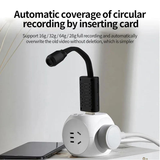 Cutech Full HD 1080P Mini Surveillance Camera with Light Vision Motion Detection Flexible Neck for Indoor Outdoor Home Office Security Camera