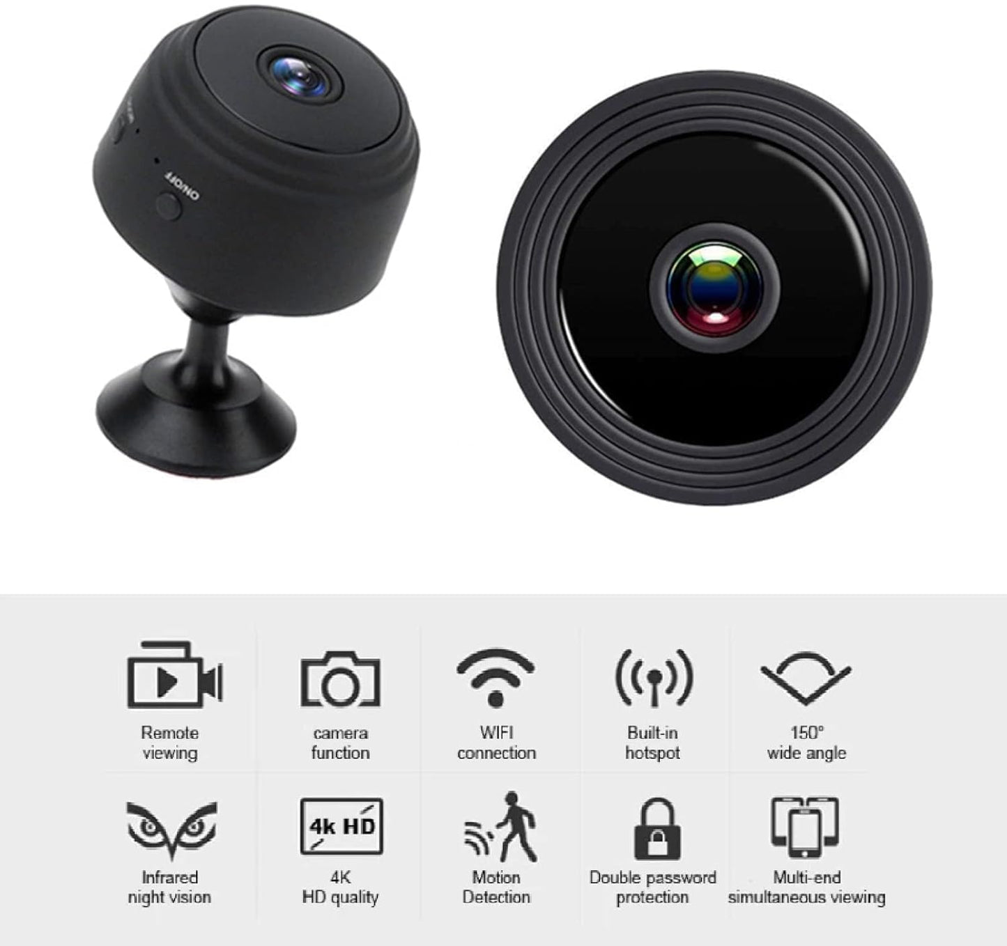 Cutech WiFi Camera Security Camera for Home Outdoor High HD Focus Magnet Mini WiFi Magnetic Live Stream Night Vision IP Wireless 1080P Audio Video CCTV for Home and Office Monitoring