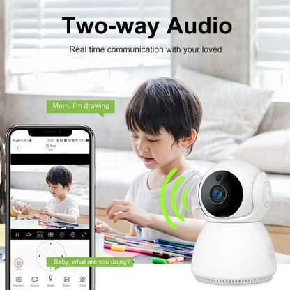 Cutech WI-FI Full HD 1080P Wireless 360° Rotate CCTV Smart Security Camera, Watch Live Streaming, Light Vision Function Motion Sensor Alarm Detector 2 Way Audio & Video
