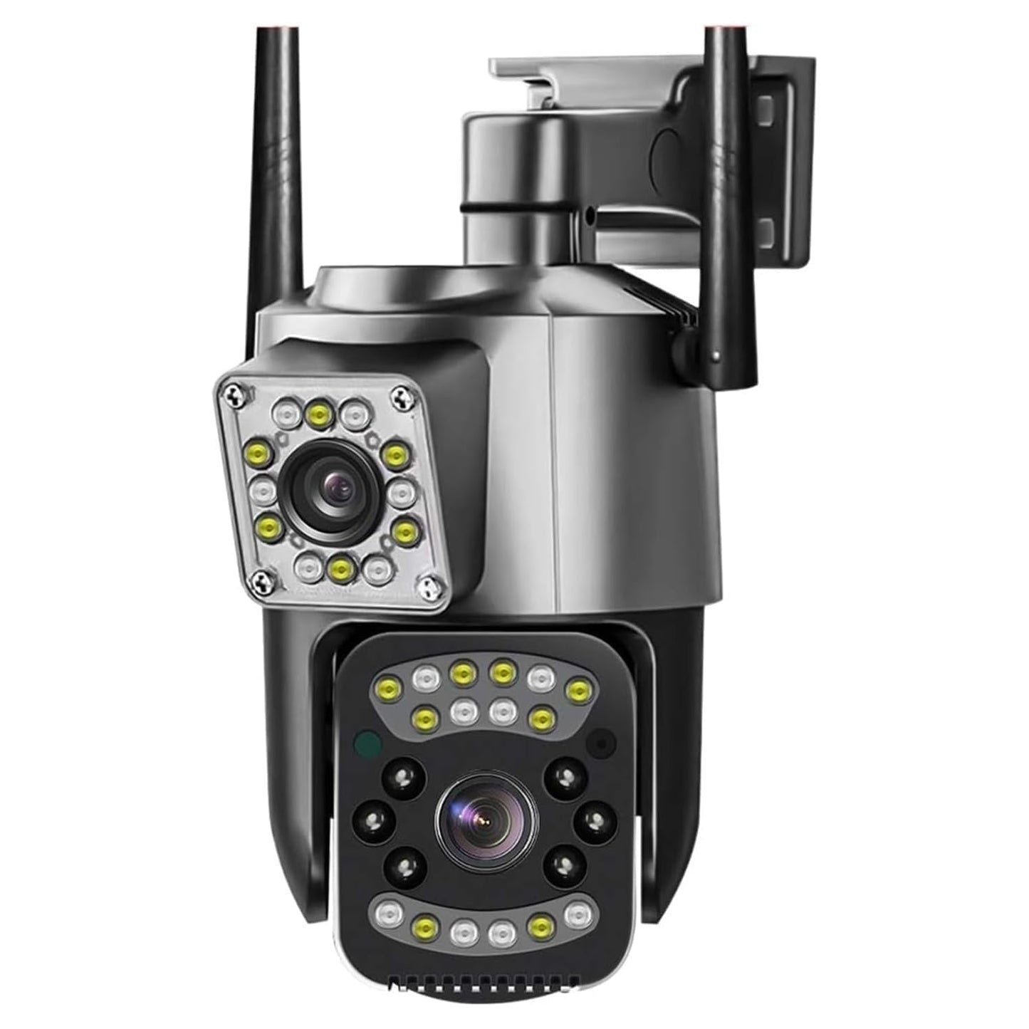 Cutech 6MP WiFi Dual Lens Outdoor PTZ CCTV Camera with 360° View, Two-Way Audio, Night Vision, Wireless Security Camera for Home with Weather Resistant & Mobile App V380 Pro
