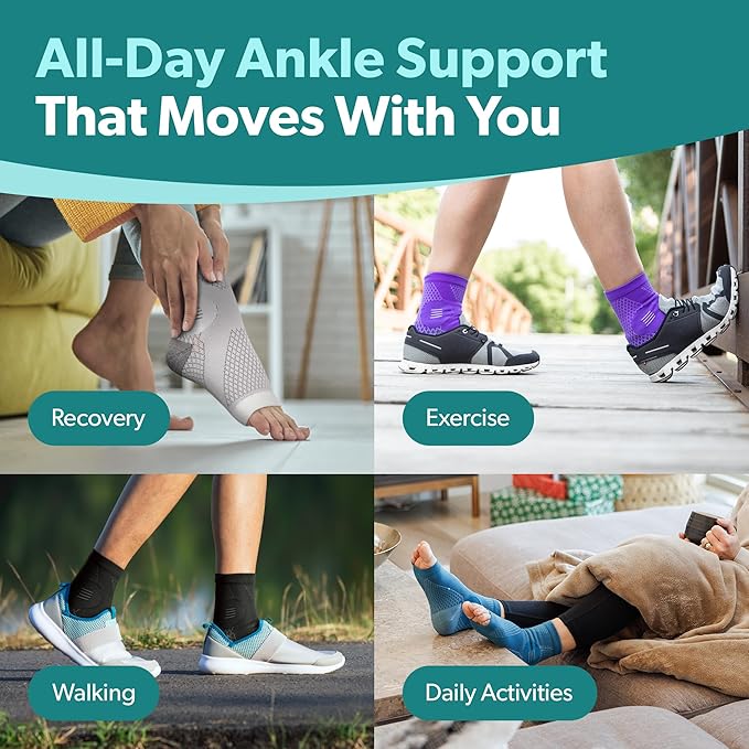 Cutech  Neuropathy Socks for Women and Men - Toeless Compression Foot Neuropathy Socks, Peripheral Neuropathy Socks, Diabetic Neuropathy Socks, Arthritis Socks (M - Gray)