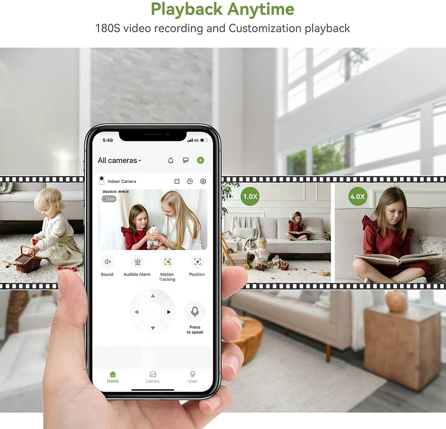 Cutech WI-FI Full HD 1080P Wireless 360° Rotate CCTV Smart Security Camera, Watch Live Streaming, Light Vision Function Motion Sensor Alarm Detector 2 Way Audio & Video