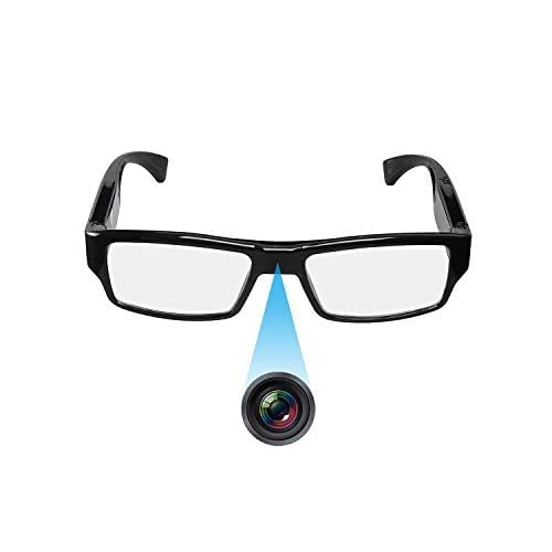 Cutech Camera Glasses spy Invisible Lens No Hole Complete Outdoor Hidden Camera HD Video Audio 1080p Eyewear Video Recording for Meeting, Travel, Sports