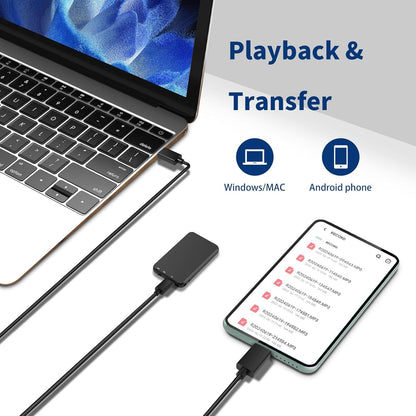 Cutech Slimmest Mini Digital Voice Activated Audio Recorder 64GB Inbuilt Memory with 750 Hours Recording Time After Single Charge, Metal Case, Voice Recording (Slimmest 64gb)