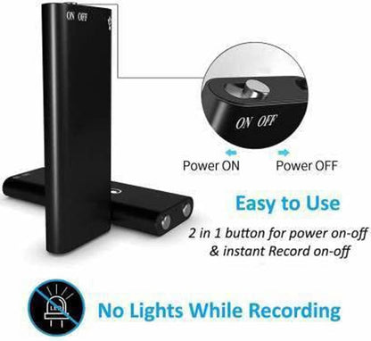 Cutech Digital Voice Recorder 8GB Hidden Micro Digital Voice Audio Recorder Device | Digital Audio Recorder with mp3 Music Player Mini Recording Device | Wireless Electronic Dictaphone