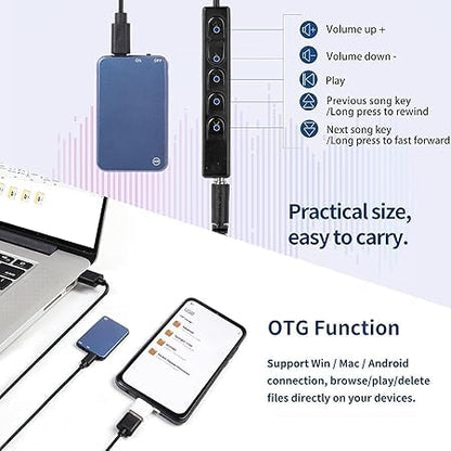 Cutech Slimmest Mini Digital Voice Activated Audio Recorder 64GB Inbuilt Memory with 750 Hours Recording Time After Single Charge, Metal Case, Voice Recording (Slimmest 64gb)