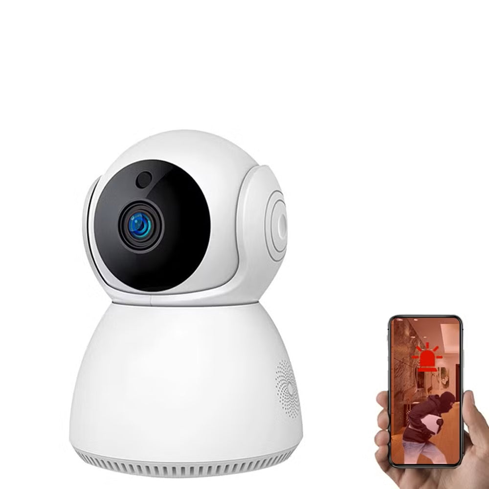 Cutech WI-FI Full HD 1080P Wireless 360° Rotate CCTV Smart Security Camera, Watch Live Streaming, Light Vision Function Motion Sensor Alarm Detector 2 Way Audio & Video