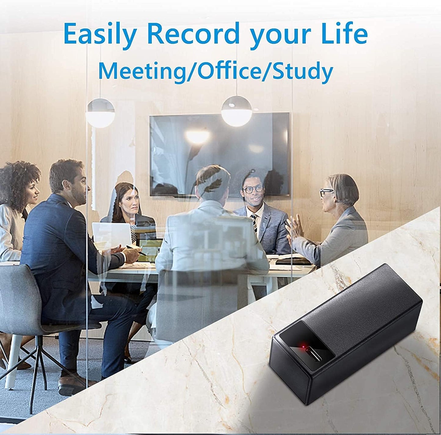 Cutech Small Voice Recorder with 365 Days Standby, 16 Days Recording Storage Capacity, Long Battery Life Audio Recorder with Inbuilt 32GB