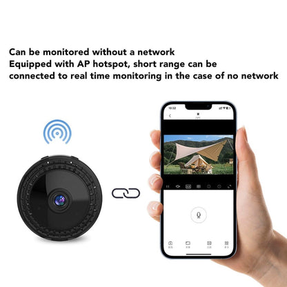 Cutech HD High-Definition, CCTV Security System Home & Office, Magnet Camera WiFi connectivity Enabling Live Streaming it Provides and Records in 1080P, with Audio and Video Camera (Mini Magnet)
