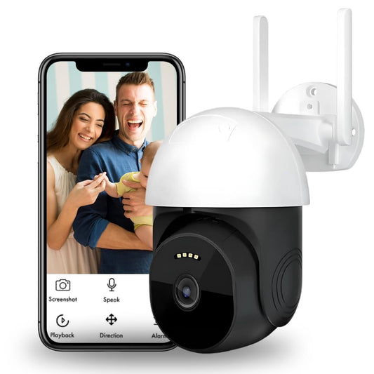 Cutech 5MP Wireless PTZ Outdoor Camera for Home Security with Mobile App Monitoring, HD Video, Night Vision, Two-Way Audio, Pan Tilt Zoom, Motion Detection and Mobile App Control