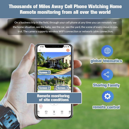 Cutech 6MP Dual Lens PTZ WiFi Security Camera Outdoor, 1080P HD Smart CCTV Camera with Pan Tilt Zoom, Color Night Vision, Motion Detection, Two-Way Audio with App Control